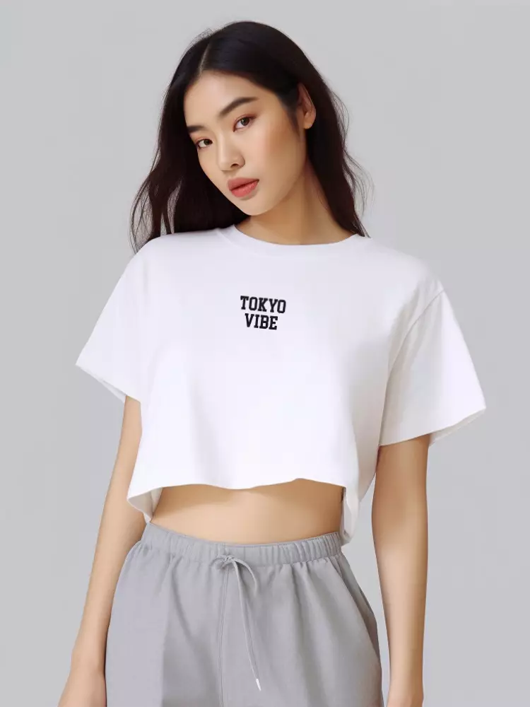Kaos Oversize Jadi Crop Top: Gunting Pattern Simple